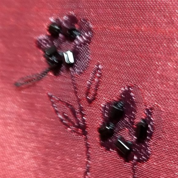 Vintage Lizzantti Shiny Red Jacket 3/4 Sleeve Tailored Slim Fit Four Button - Picture 11 of 13